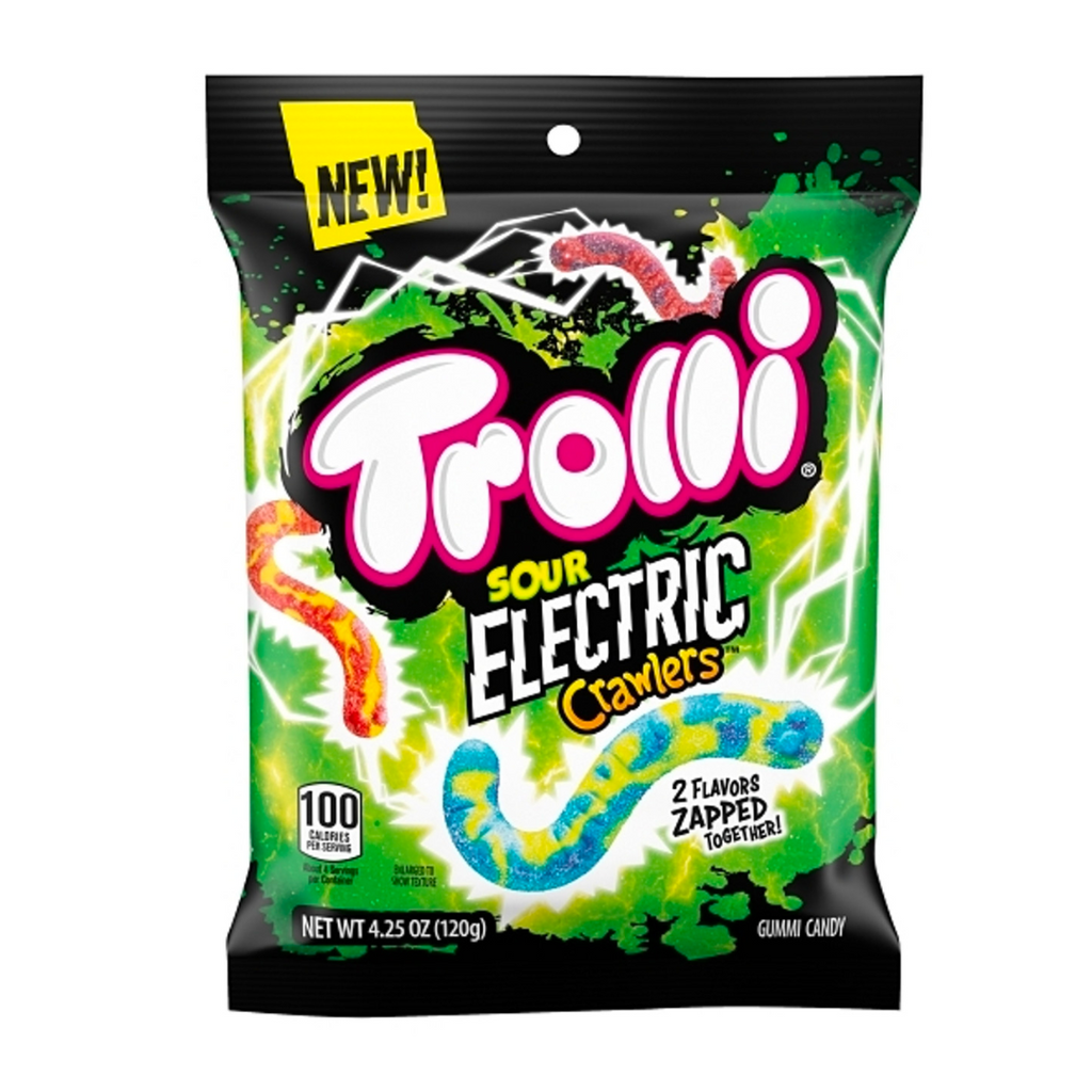 Trolli Sour Electric Crawlers Gummy Peg Bag (4.25oz)