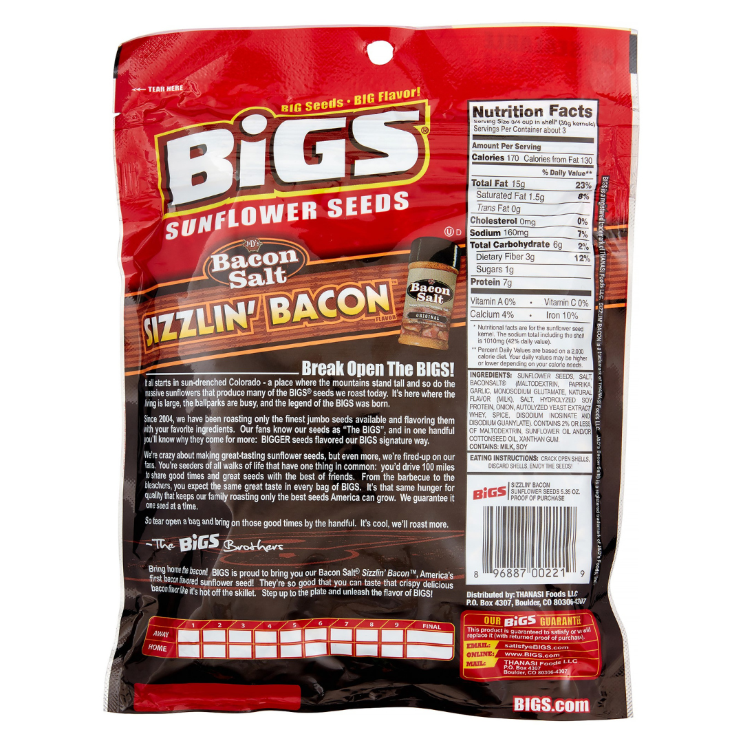 Bigs Sizzlin Bacon Sunflower Seeds (5.35oz)
