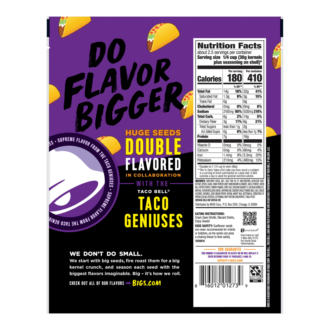 Bigs Taco Supreme Sunflower Seeds (5.35oz) Secondary image