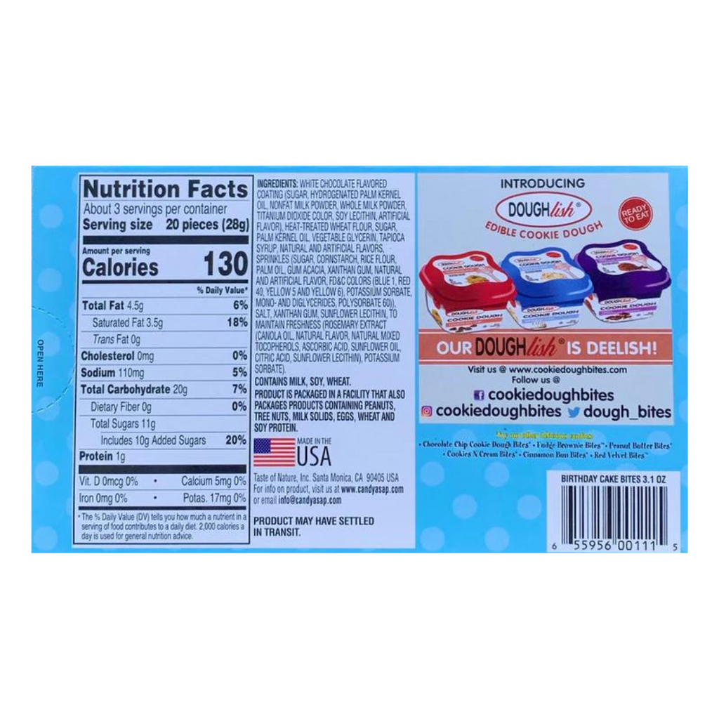 Theatre Box Birthday Cake Cookie Dough Bites (3.1oz)