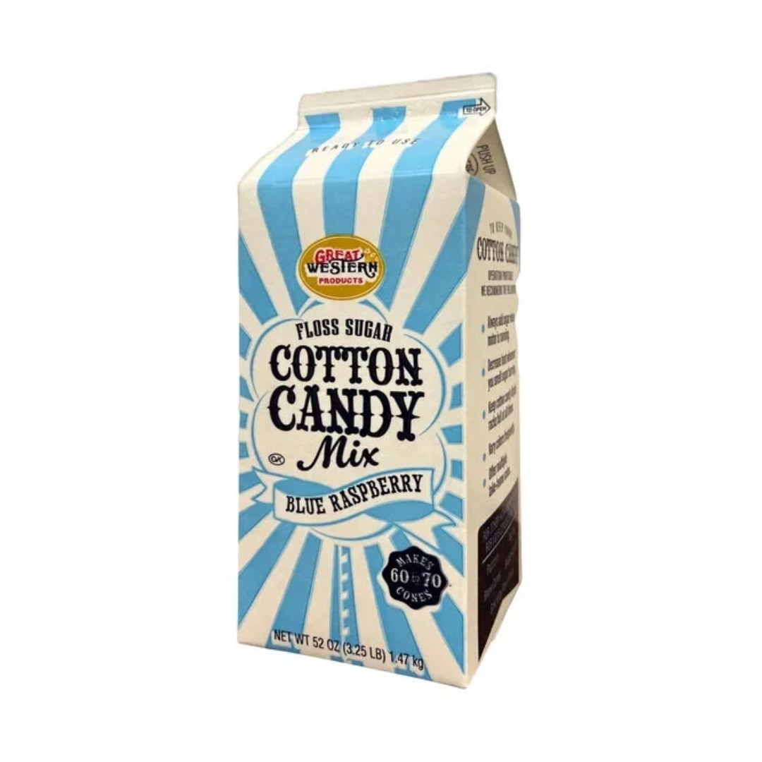Great Western Floss Sugar Blue Raspberry Cotton Candy Mix (52oz)