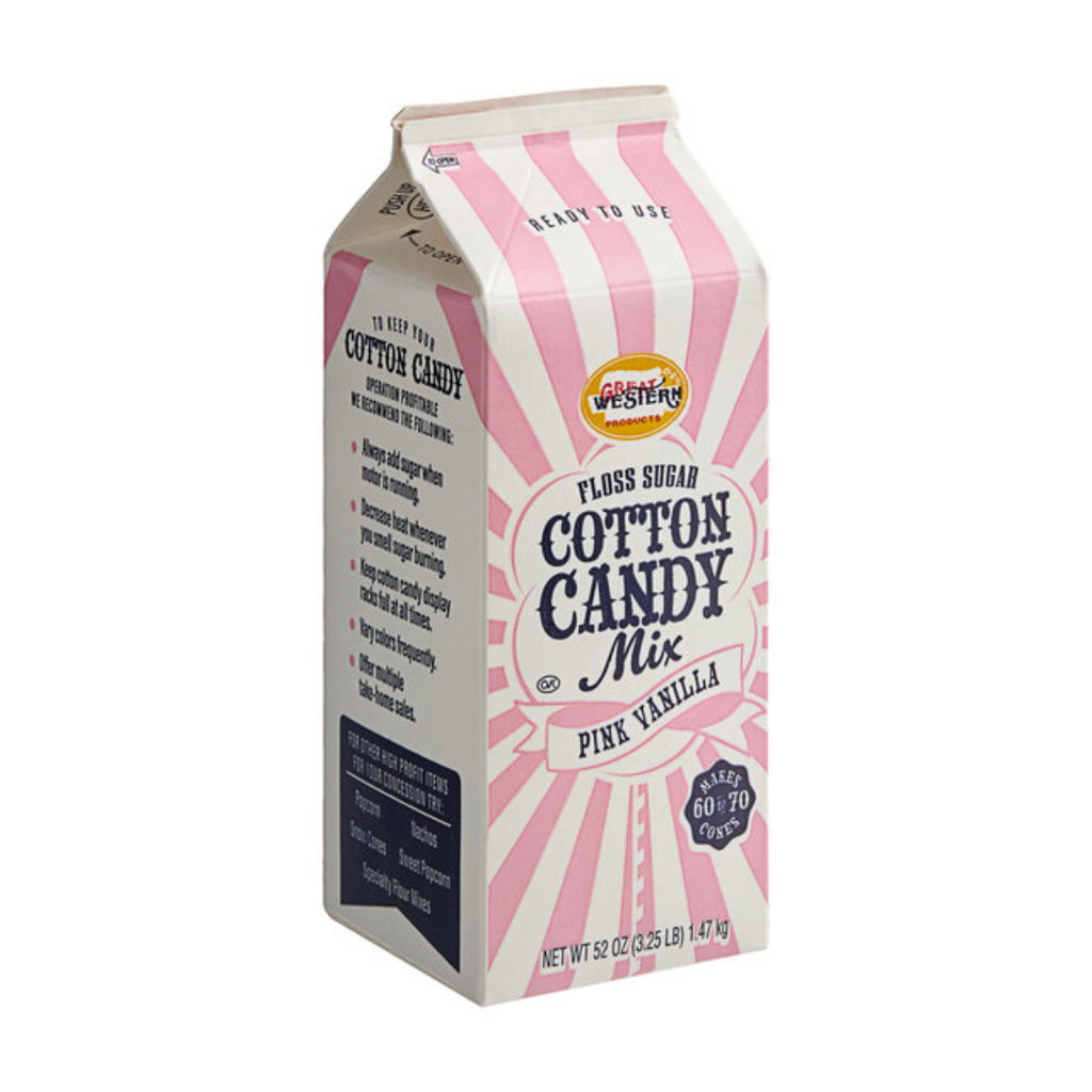 Great Western Floss Sugar Pink Vanilla Cotton Candy Mix (52oz)