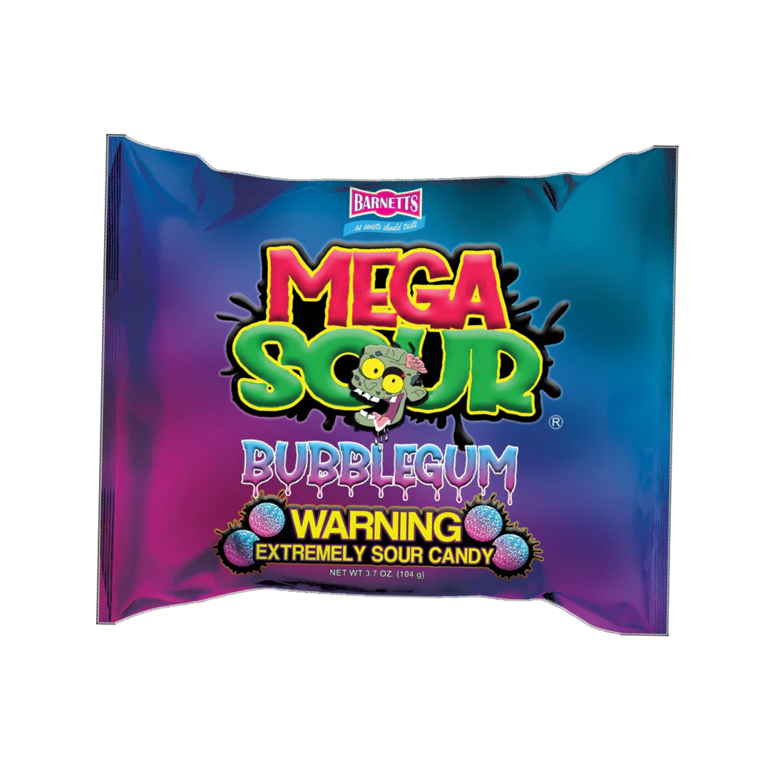 Mega Sour Bubblegum Sour Candy (3.7oz)