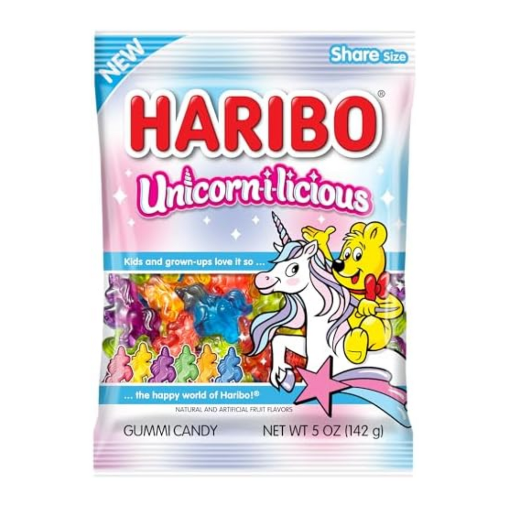 Haribo Unicorn-I-Licious Gummy Peg Bag (5oz)