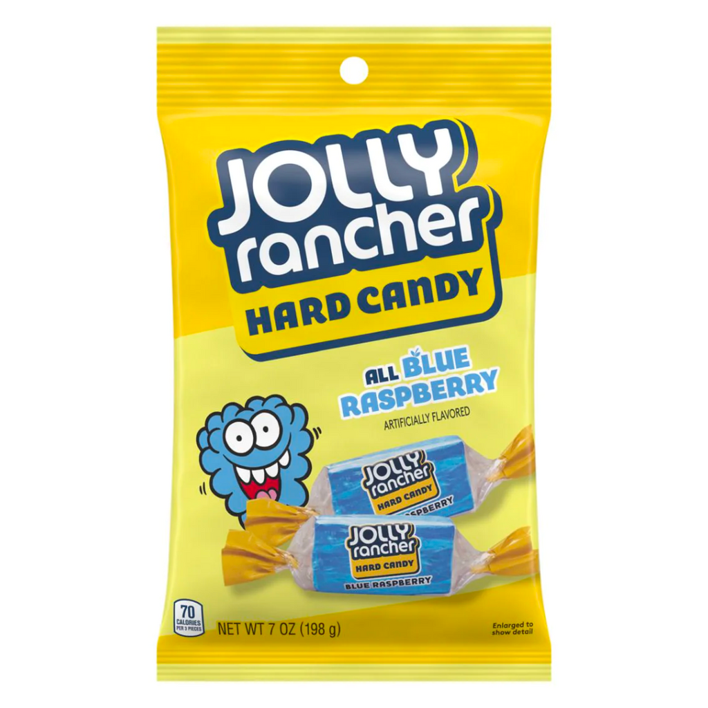 Jolly Rancher All Blue Raspberry Hard Candy Peg Bag (7oz)