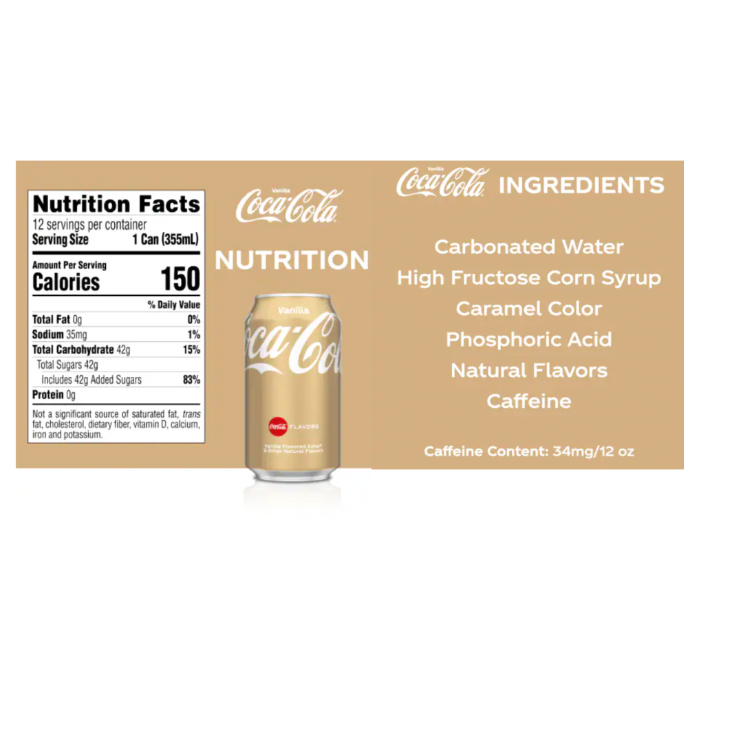 Coca-cola Vanilla Can (12oz) Secondary image