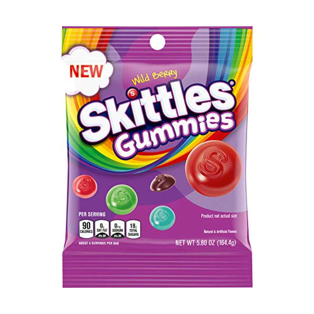 Skittles Gummies Wild Berry Peg Bag (5.8oz)