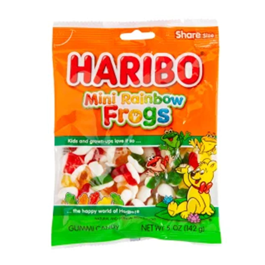 Haribo Mini Rainbow Frogs Peg Bag (5oz)