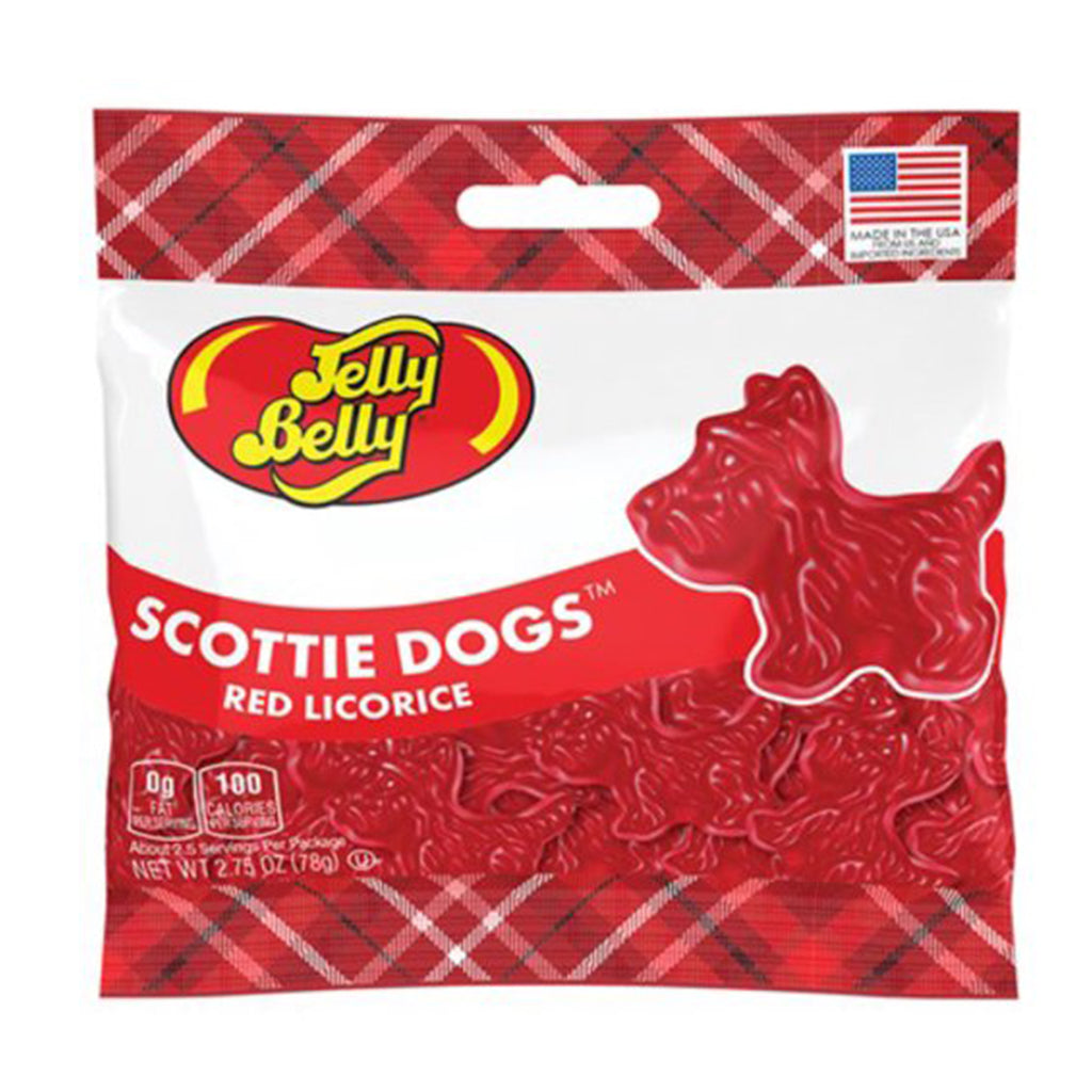 Jelly Belly Scottie Dogs Red Licorice Peg Bag (2.7oz)
