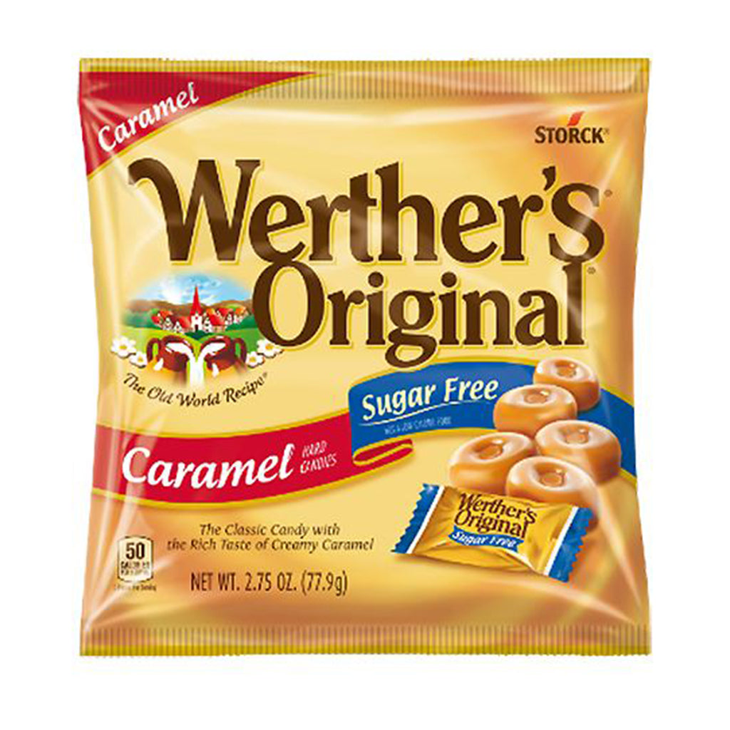 Werther's Original Caramel Hard Candies Sugar Free Peg Bag (2.75oz)