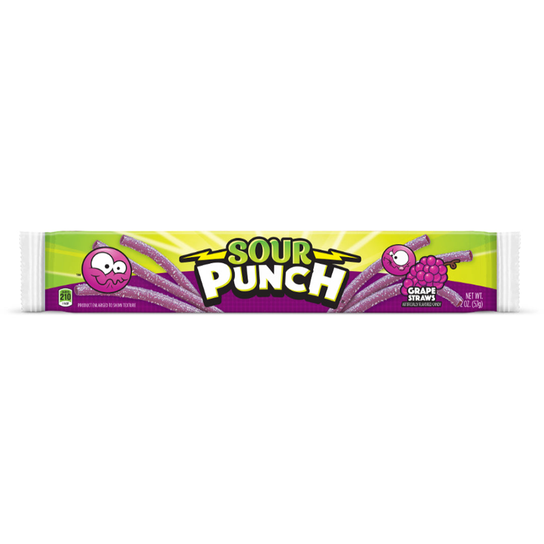 Sour Punch Straws Grape (2oz) Main image