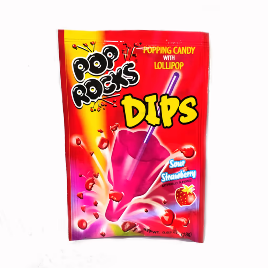 Pop Rocks Dips Sour Strawberry (0.63oz)