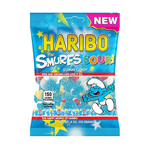 Haribo Sour Smurfs Peg Bag (4.5oz) Main image