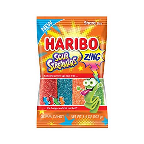 Haribo Sour Streamers Peg Bag (4.5oz) Main image
