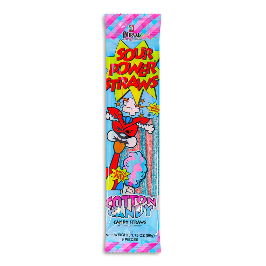 Sour Power Straws Cotton Candy (1.75oz)