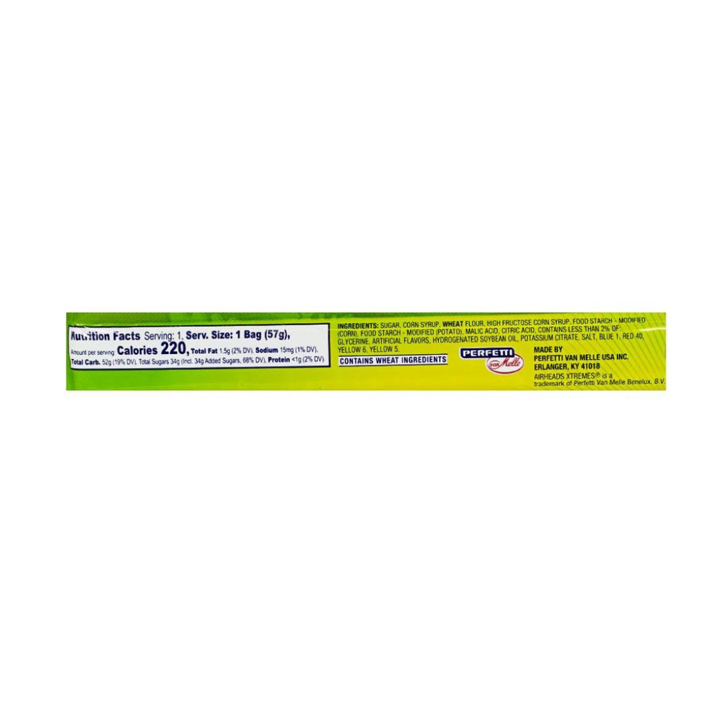 Airheads Extreme Rainbow Berry Belts Candy (2oz)