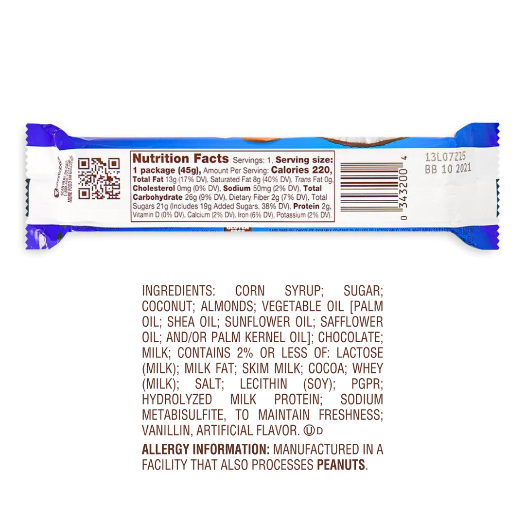 Almond Joy Chocolate Bar (1.6oz) Secondary image