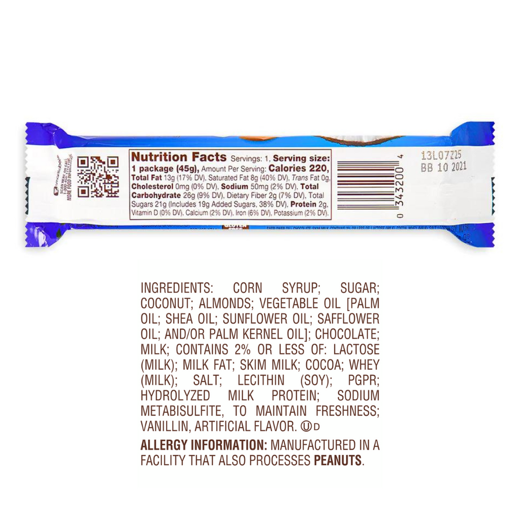 Almond Joy Chocolate Bar (1.6oz)