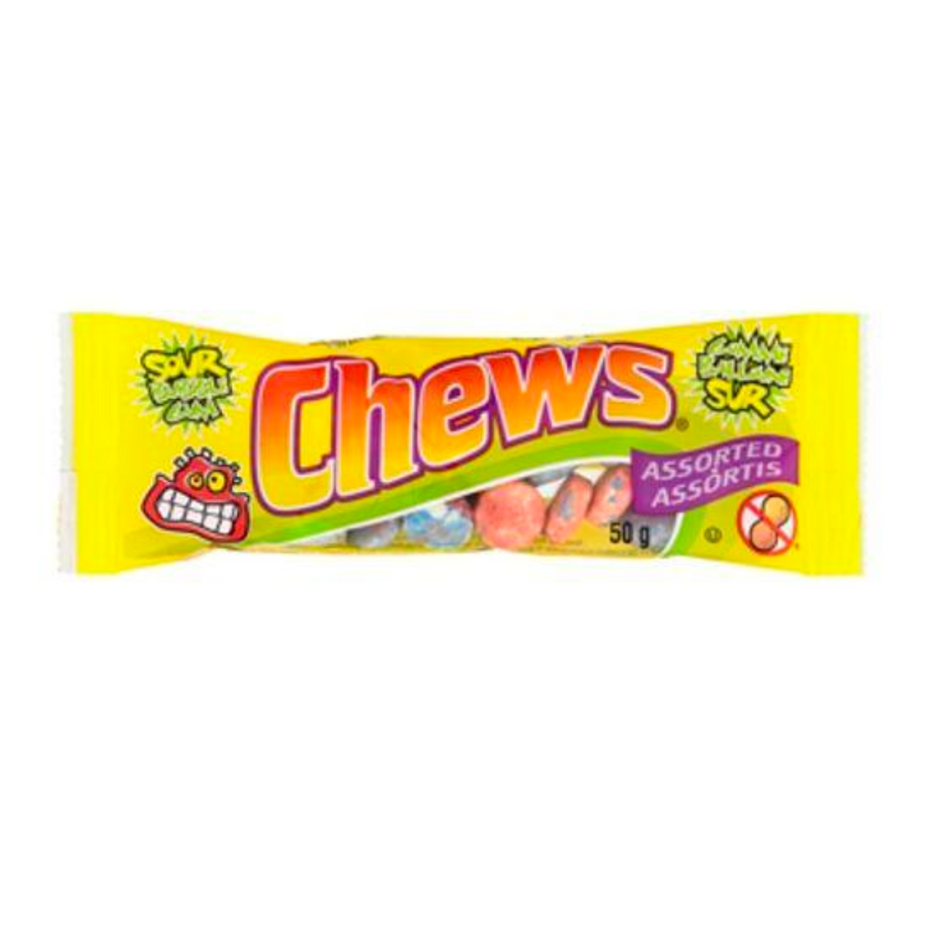 Chews Assorted Sour Bubblegum