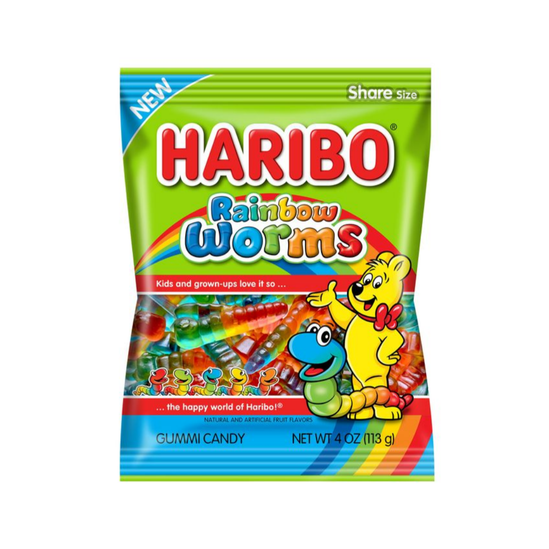 Haribo Rainbow Worms Peg Bag (5oz)