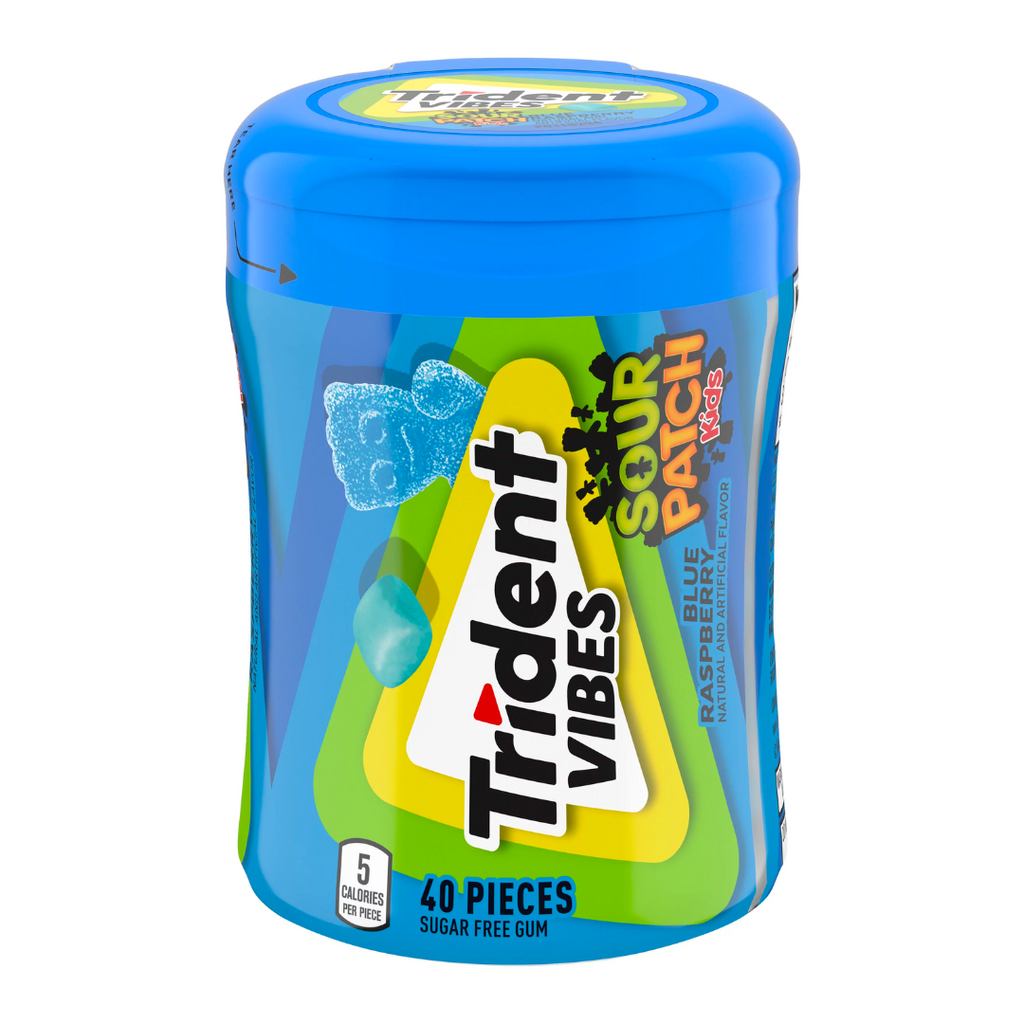 Trident Vibes Sour Patch Kids Blue Raspberry Gum (4oz)