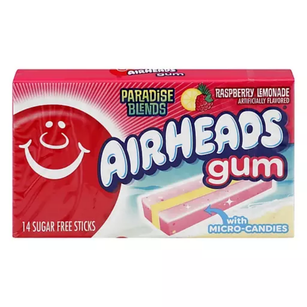 Airheads Gum Paradise Blends Raspberry Lemonade Flavor with Micro-Candies