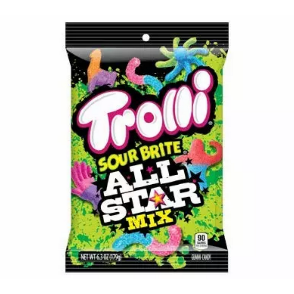 Trolli Sour Brite All Stars Mix Peg Bag (4.25oz)